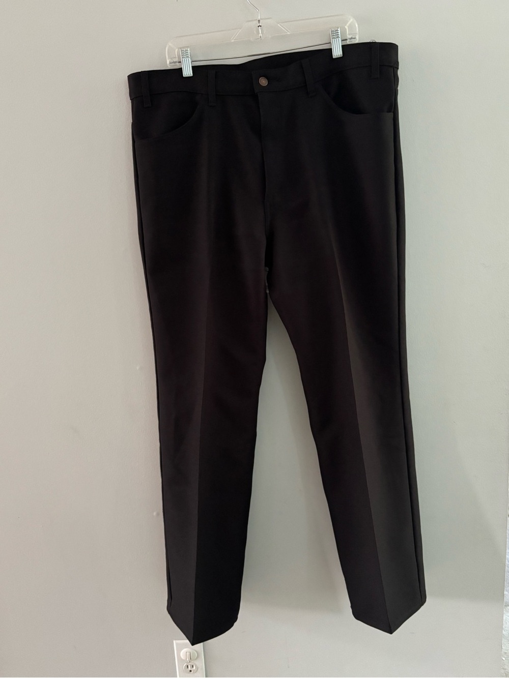 Levi’s Pants Black Vintage Sta-Prest Slacks Dress Action W40 L32 Dacron Twill